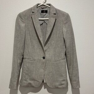 Massimo Dutti Light Gray Wool/Alpaca Blazer